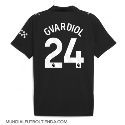 Camiseta Manchester City Josko Gvardiol #24 Segunda Equipación Replica 2025-26 mangas cortas Camiseta Manchester City Josko Gvardiol #24 Segunda Equipación Replica 2025-26 mangas cortas